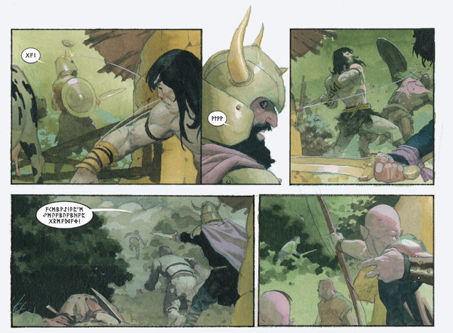 Illustration for article titled Esad Ribić showcases Conan’s primal appeal in his fully painted Exodus